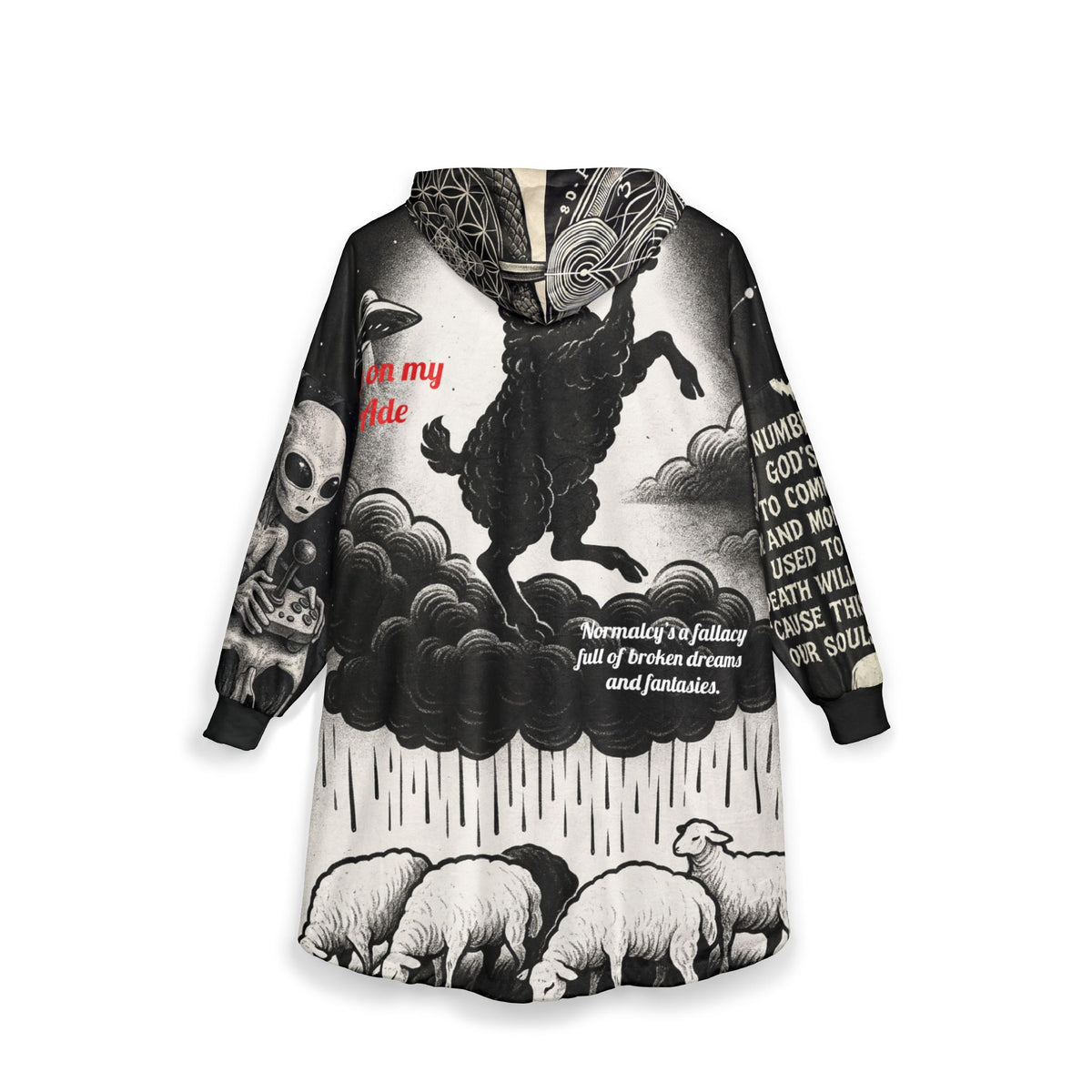 F. Rain On My pARAde Hooded Blanket