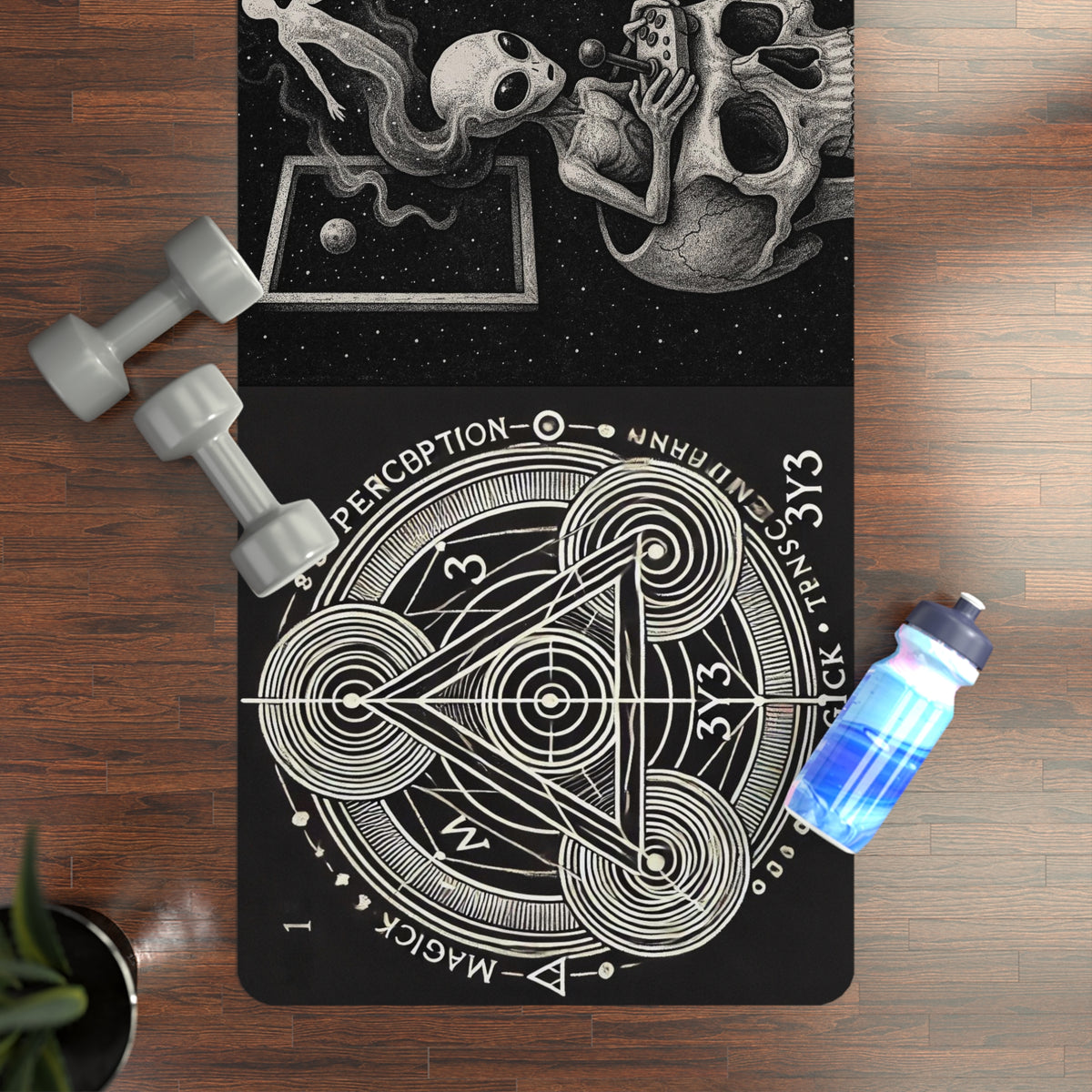 C. Magick Anarchist Goats Invisions Yoga Mat