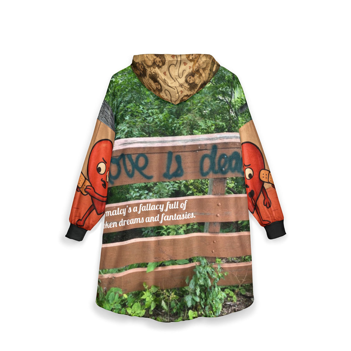 F. Love iS Dead Hooded Blanket