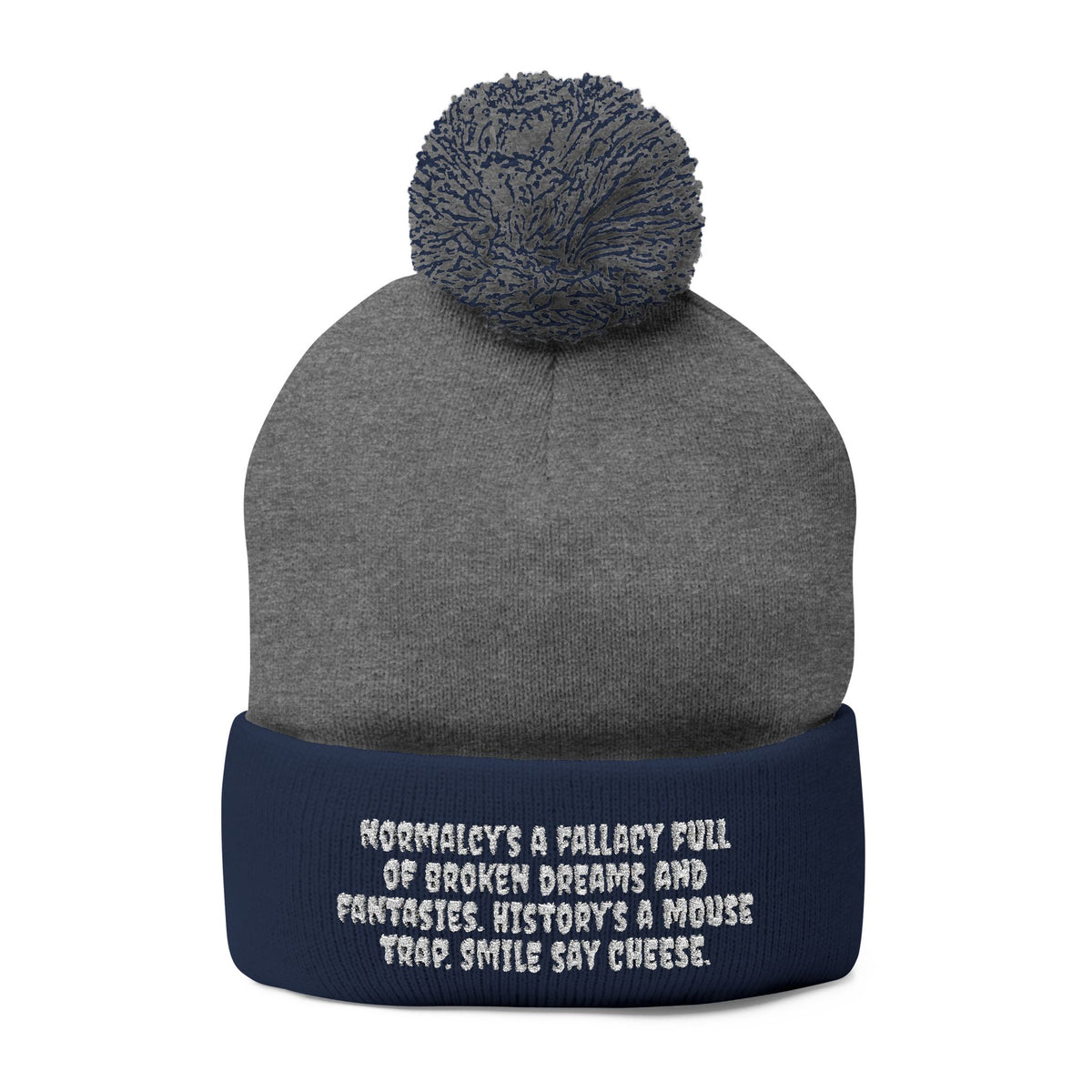 Z. White Normalcy's a Fallacy Pom-Pom Knit Cap