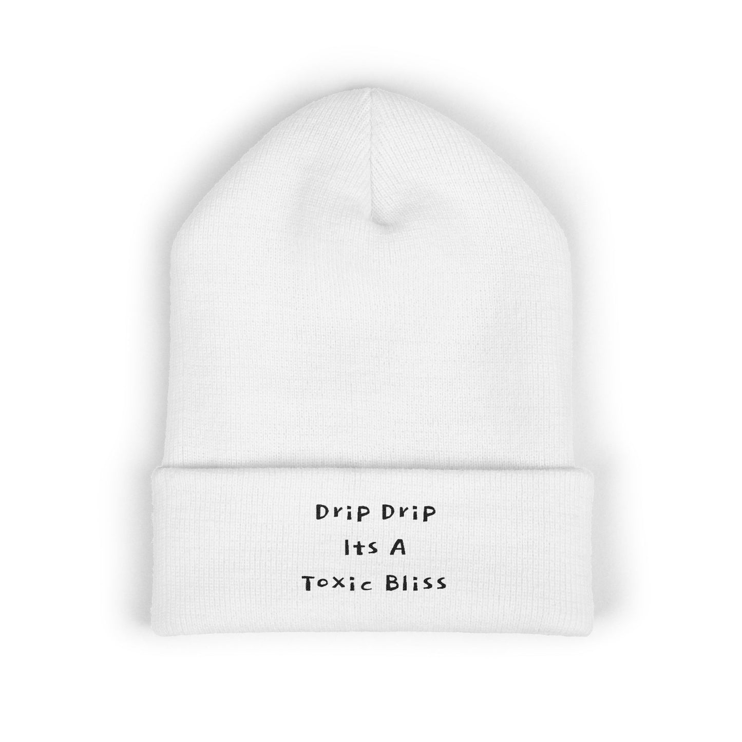 Z. Drip Drip Black Beanie (Embroidery)