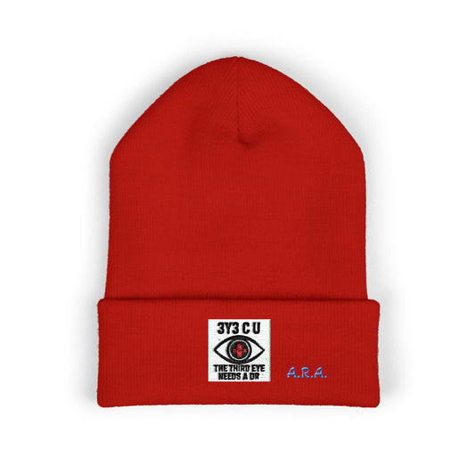 X. 3Y3 C U Blue Beanie (Embroidery)