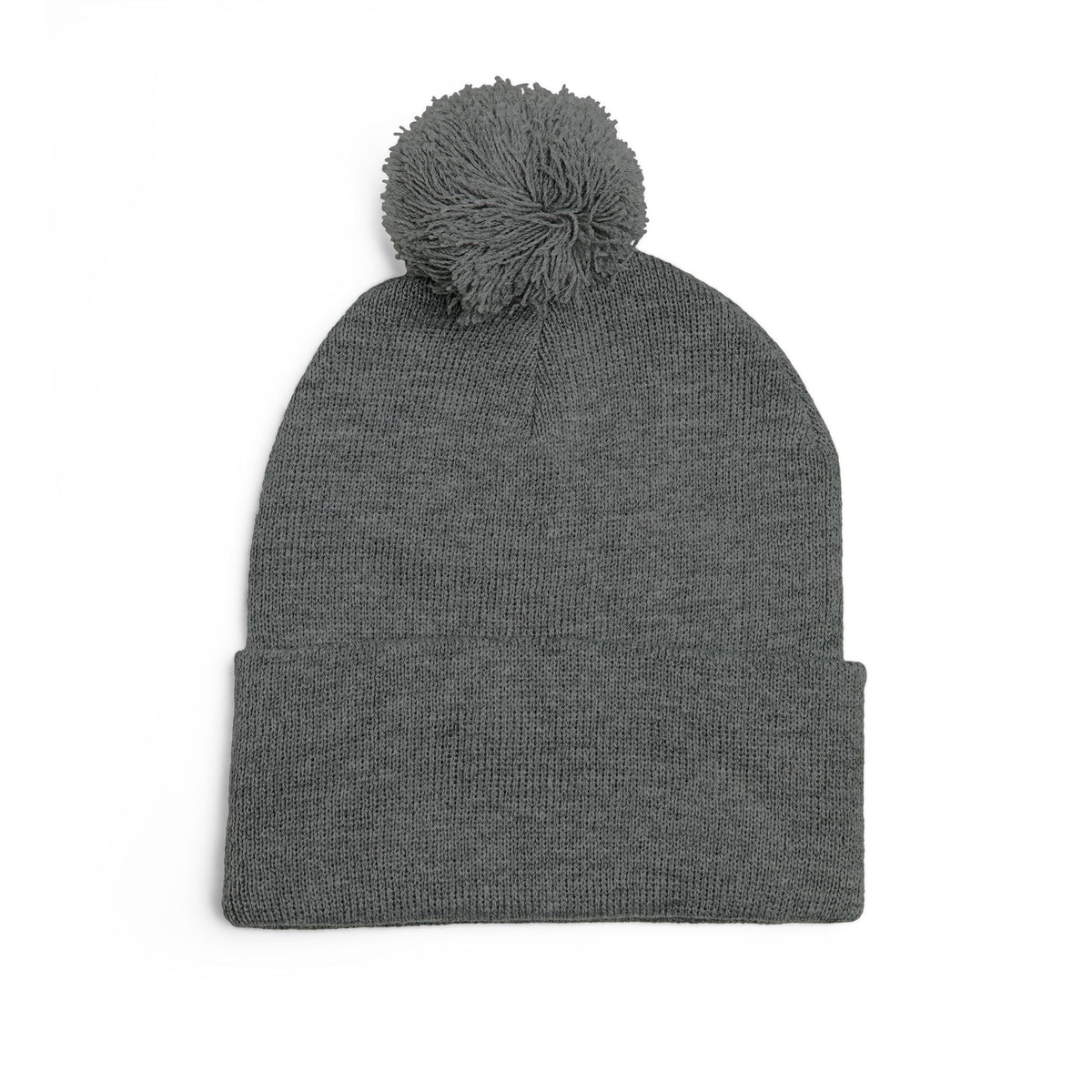 W. Know Nothing Black Pom-Pom Knit Cap (Embroidery)