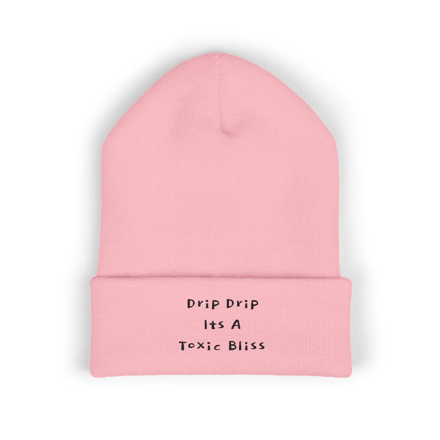 Z. Drip Drip Black Beanie (Embroidery)