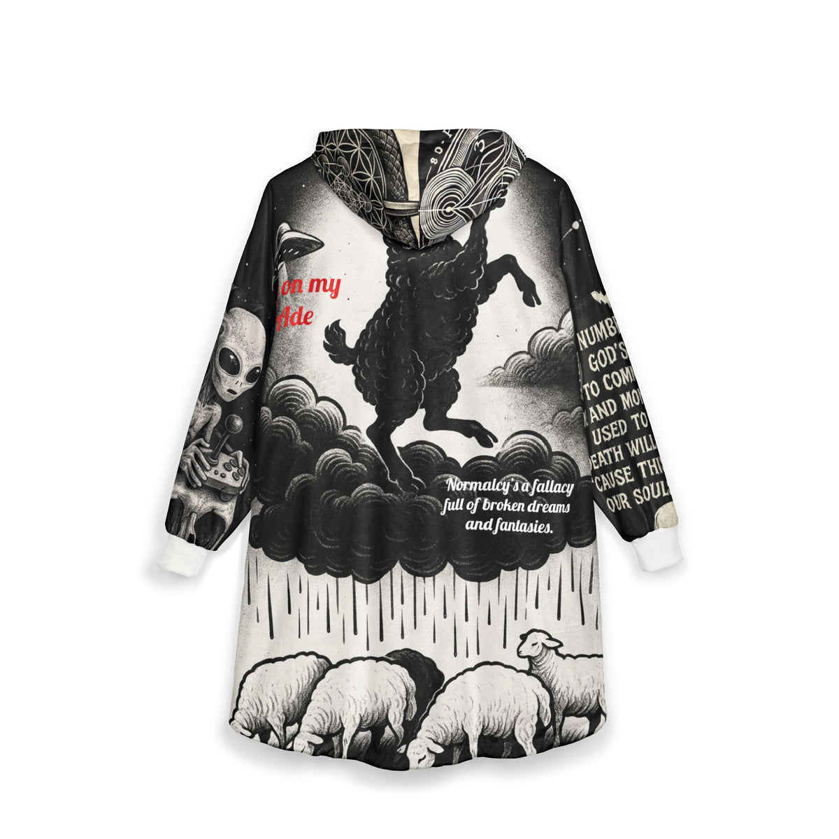 F. Rain On My pARAde Hooded Blanket