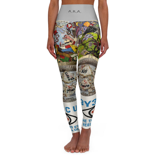 H. Kill the Church, Save the Man Yoga Leggings (AOP)