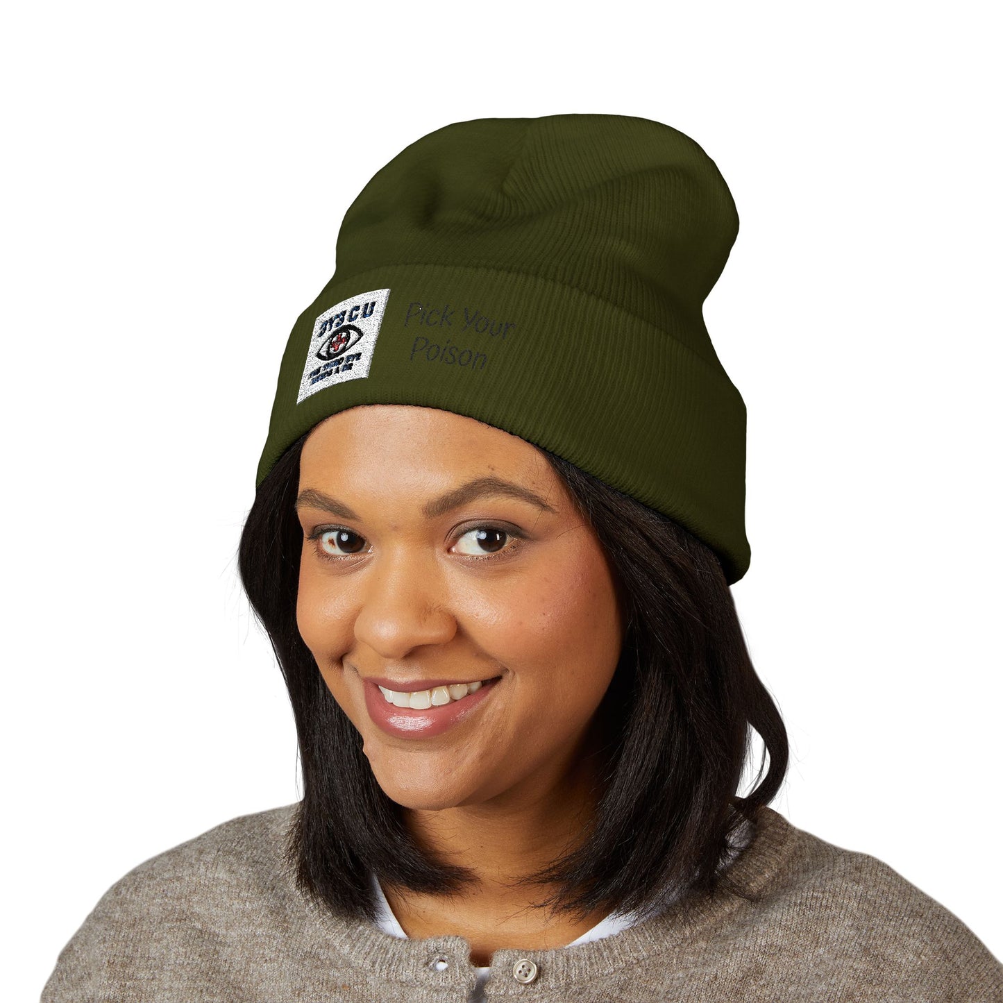 X. Pick Your Poison Black Beanie (Embroidery)