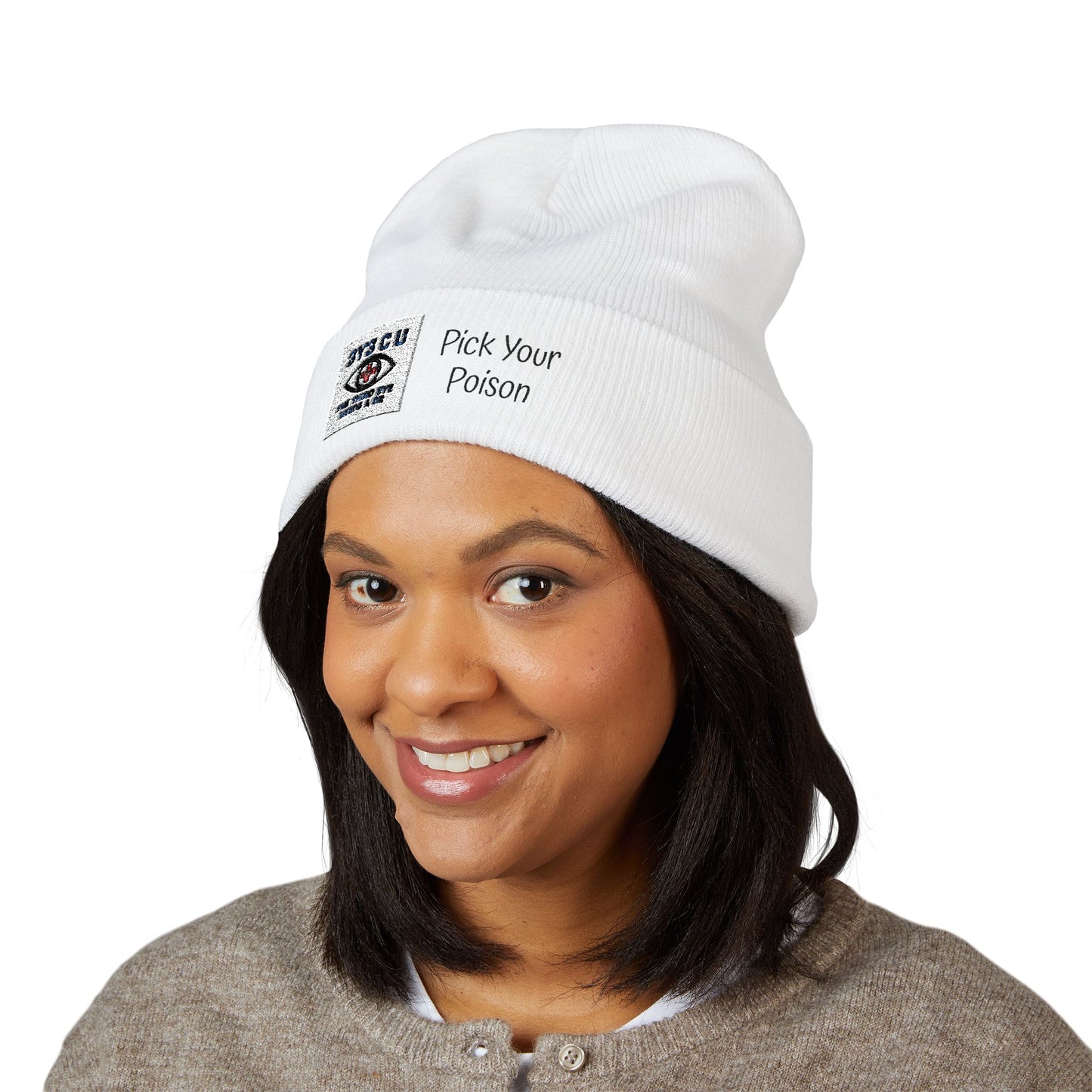 X. Pick Your Poison Black Beanie (Embroidery)