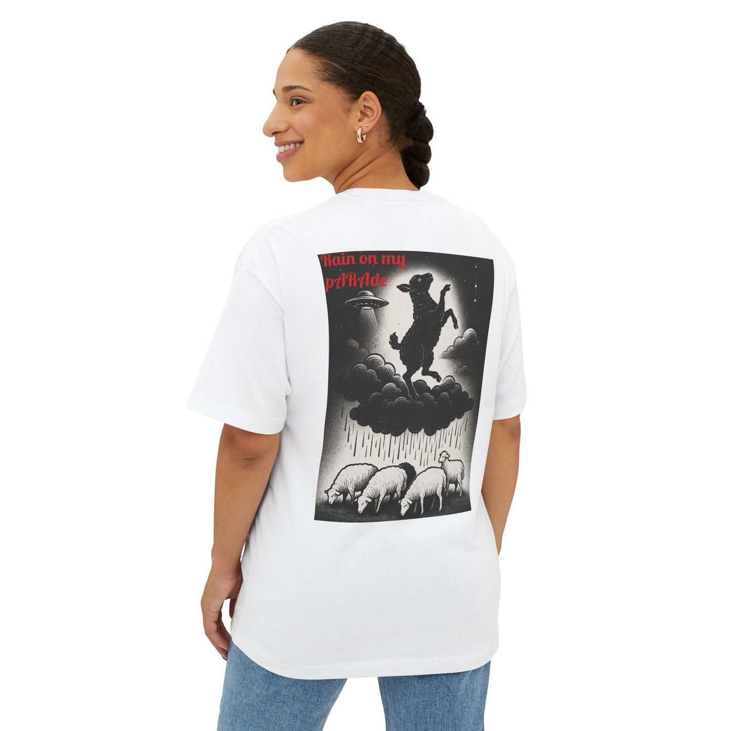 D. Rain On My pARAde Boxy Tee