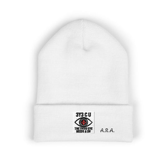 X. 3Y3 C U  Black Beanie (Embroidery)