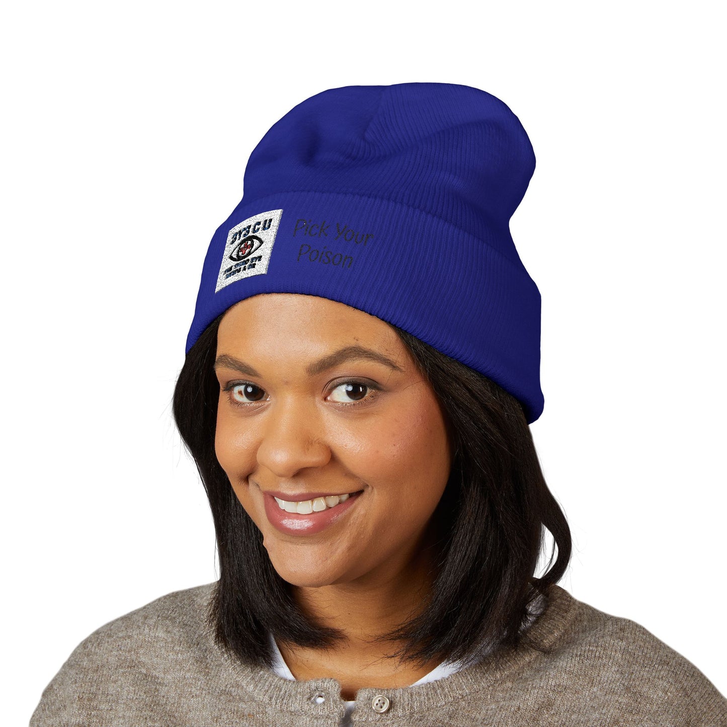 X. Pick Your Poison Black Beanie (Embroidery)