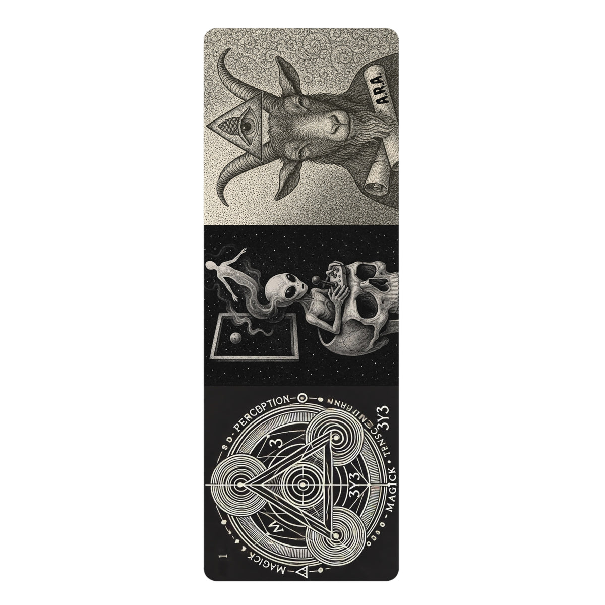 C. Magick Anarchist Goats Invisions Yoga Mat