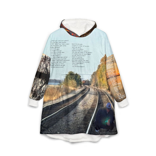 Ego Death on Tracks Hooded Blankie