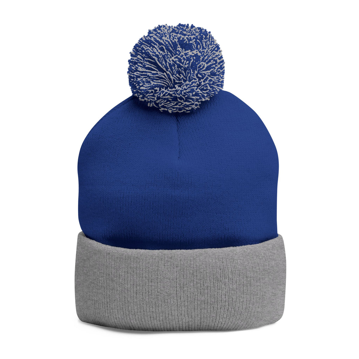 W. Know Nothing Black Pom-Pom Knit Cap (Embroidery)