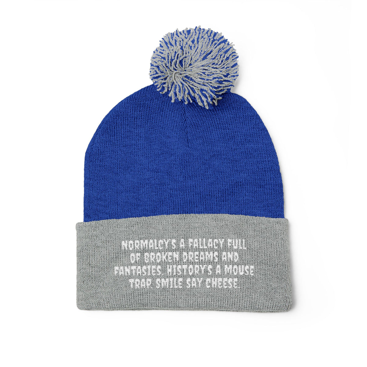 Z. White Normalcy's a Fallacy Pom-Pom Knit Cap