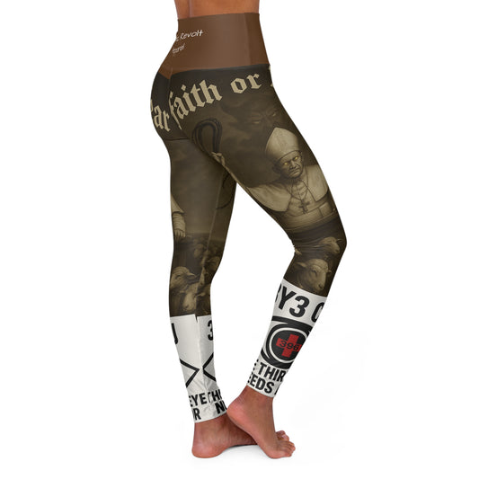 H. Faith or Fear Yoga Leggings (AOP)