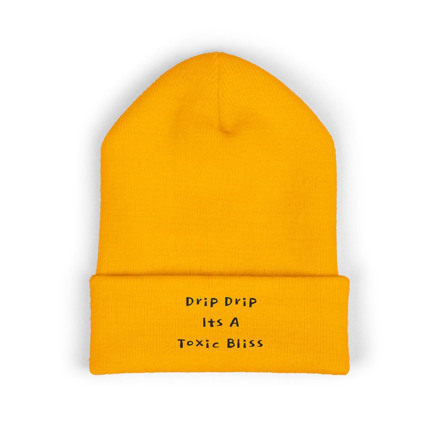 Z. Drip Drip Black Beanie (Embroidery)
