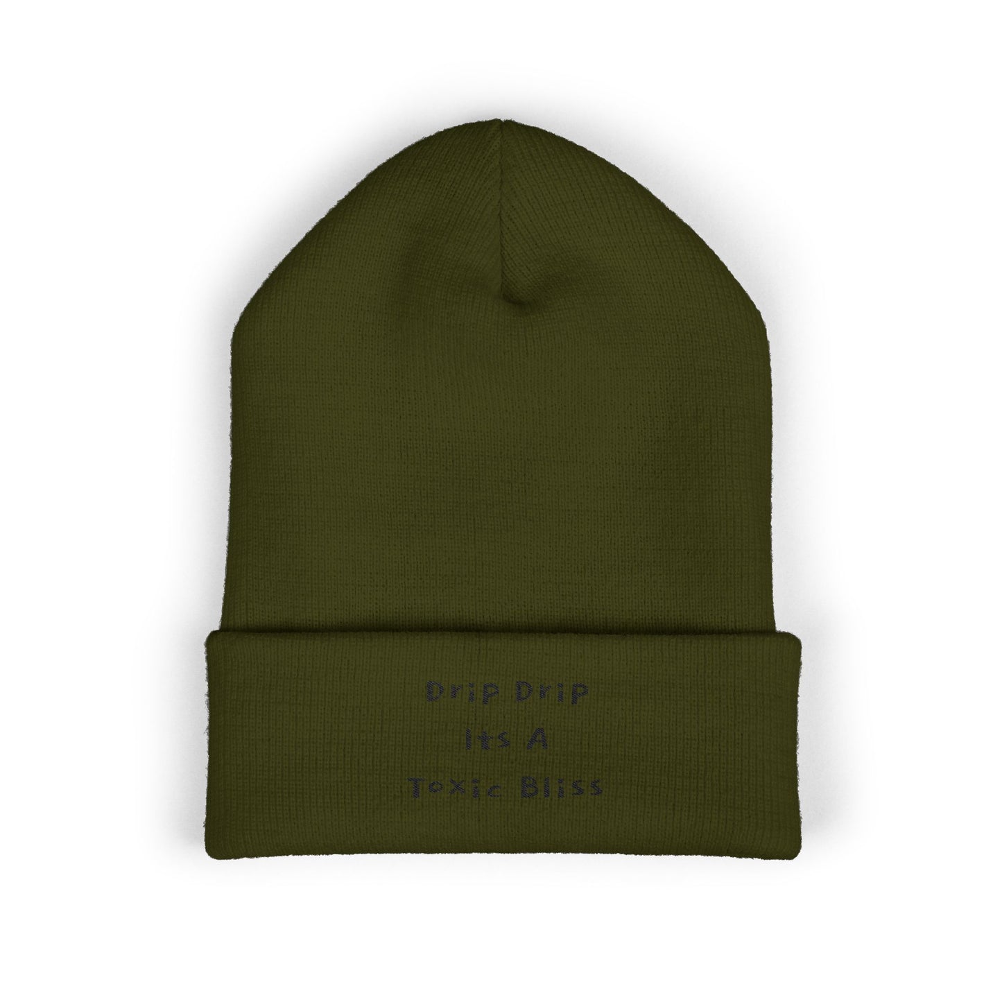 Z. Drip Drip Black Beanie (Embroidery)