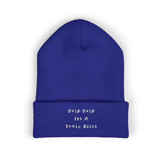 Z. Drip Drip White Beanie (Embroidery)