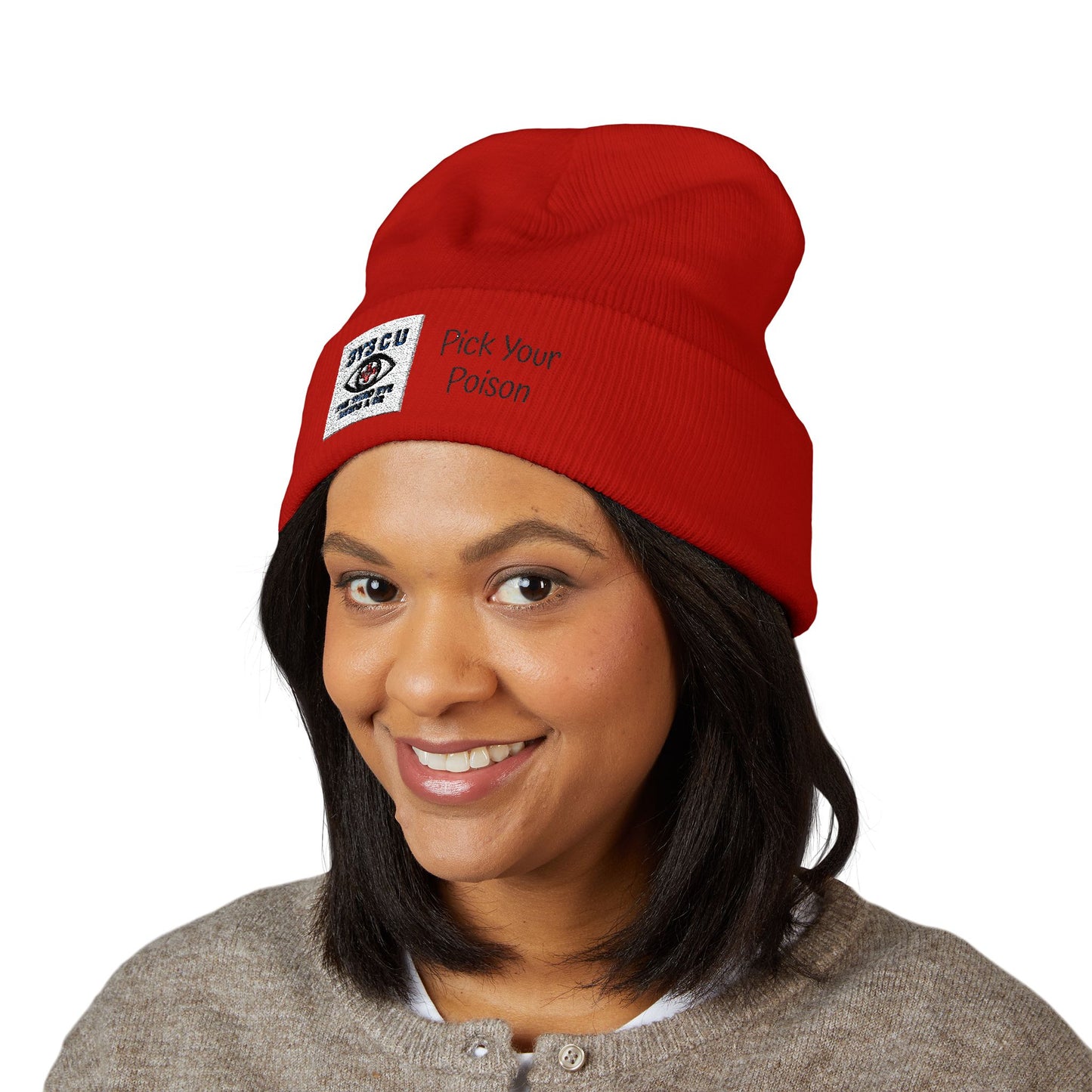 X. Pick Your Poison Black Beanie (Embroidery)