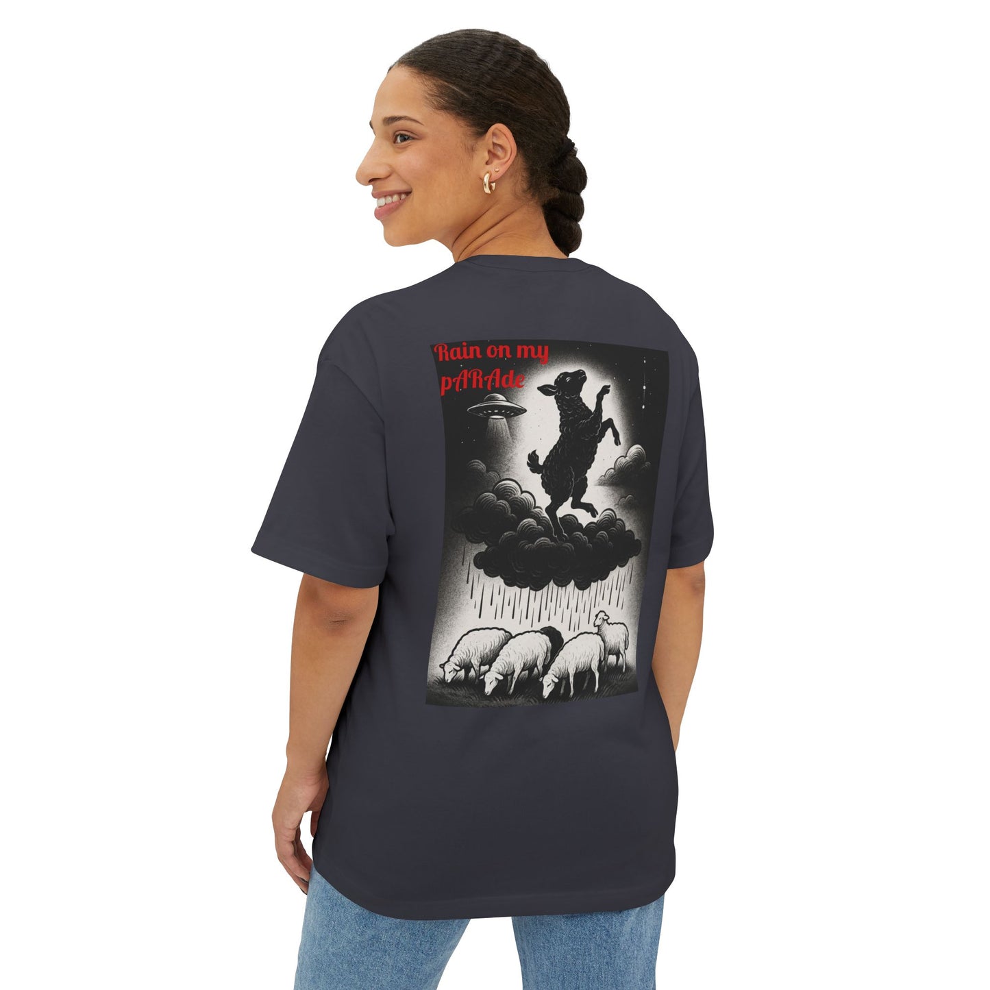 D. Rain On My pARAde Boxy Tee