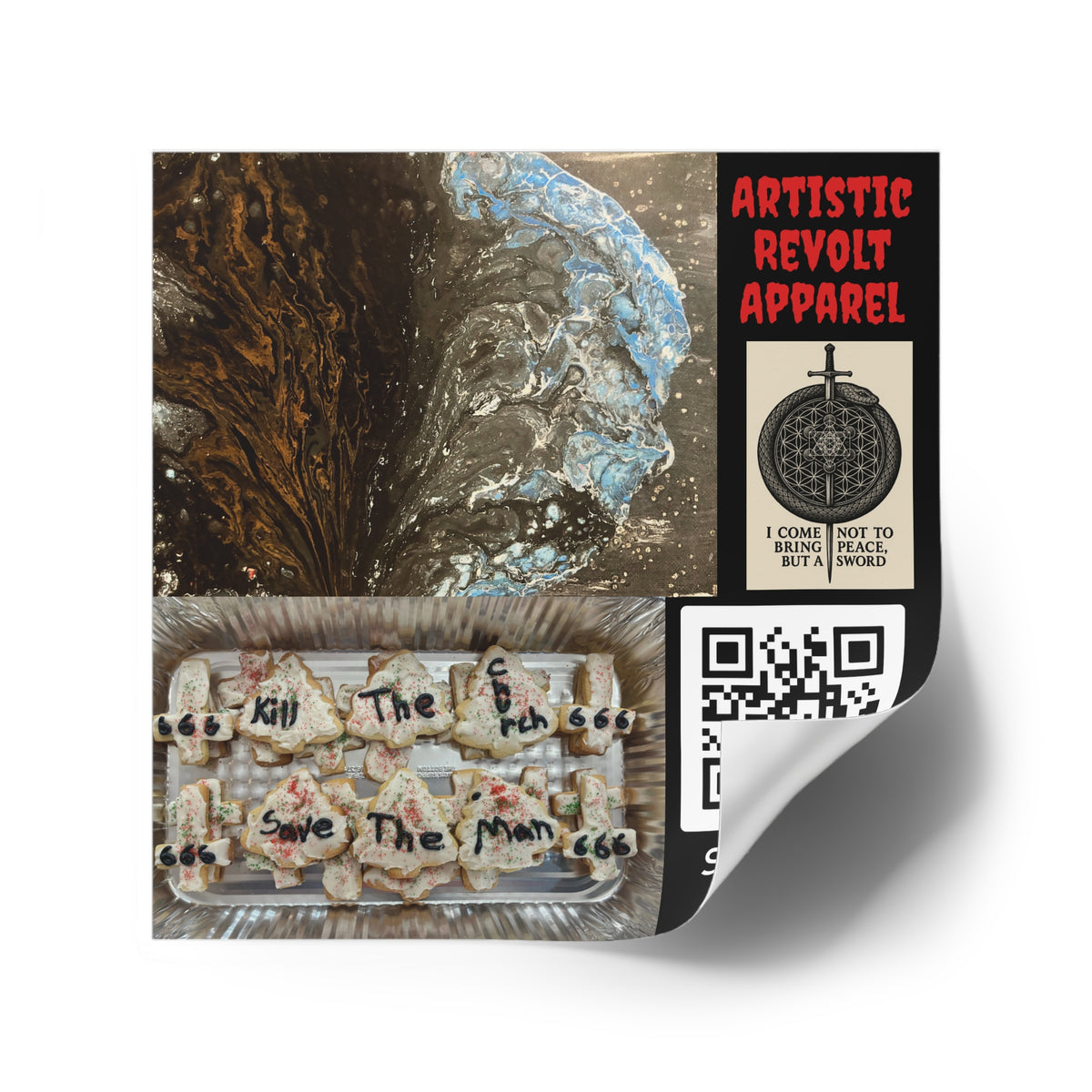 Buried Blue Race Stickers, Indoor\Outdoor