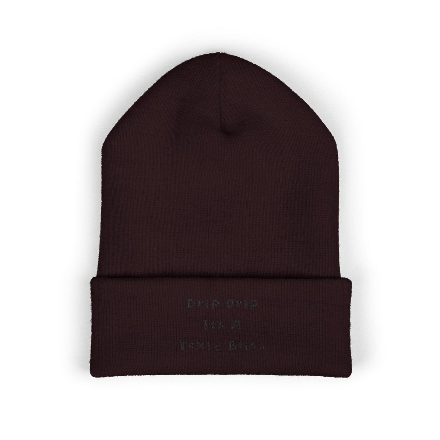 Z. Drip Drip Black Beanie (Embroidery)
