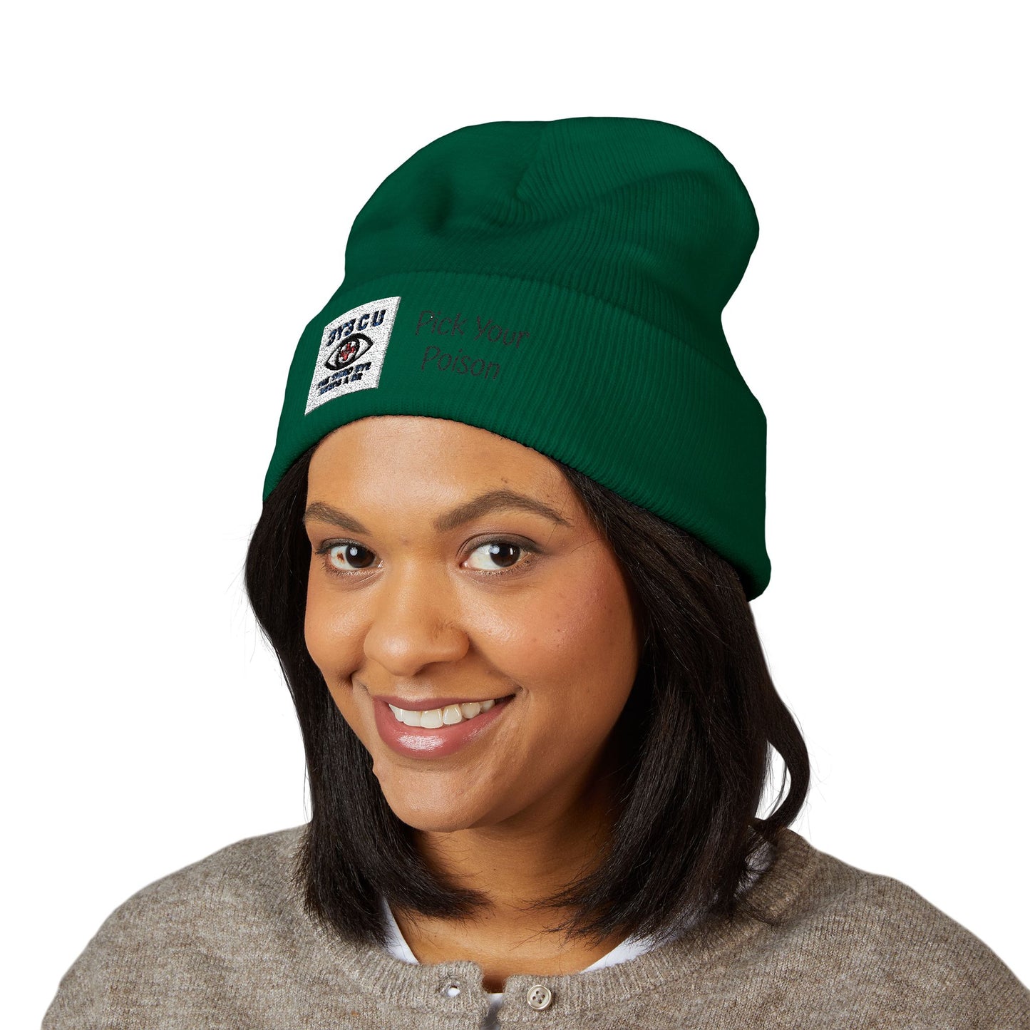 X. Pick Your Poison Black Beanie (Embroidery)