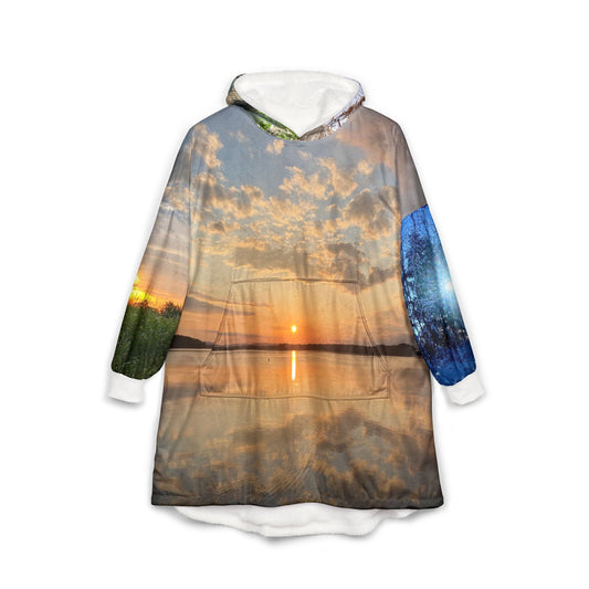 Warm Sunsets Hooded Blanket
