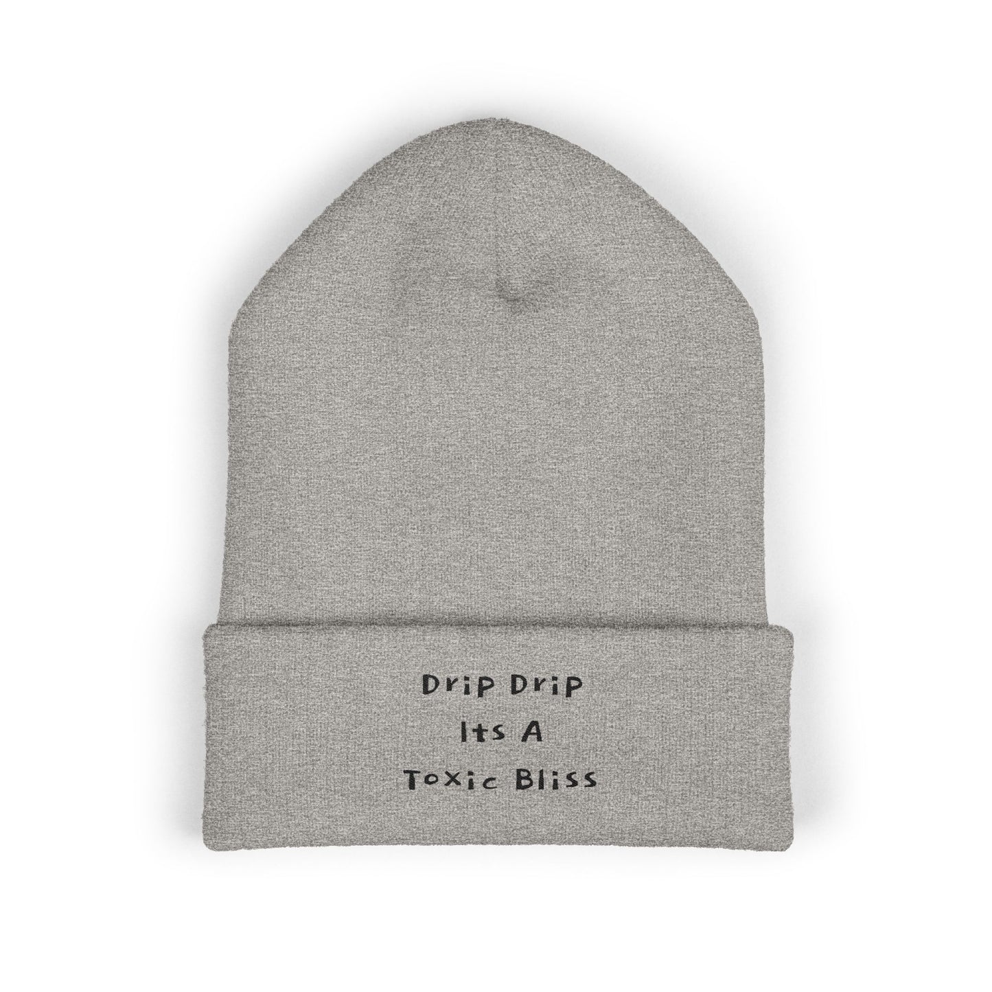 Z. Drip Drip Black Beanie (Embroidery)