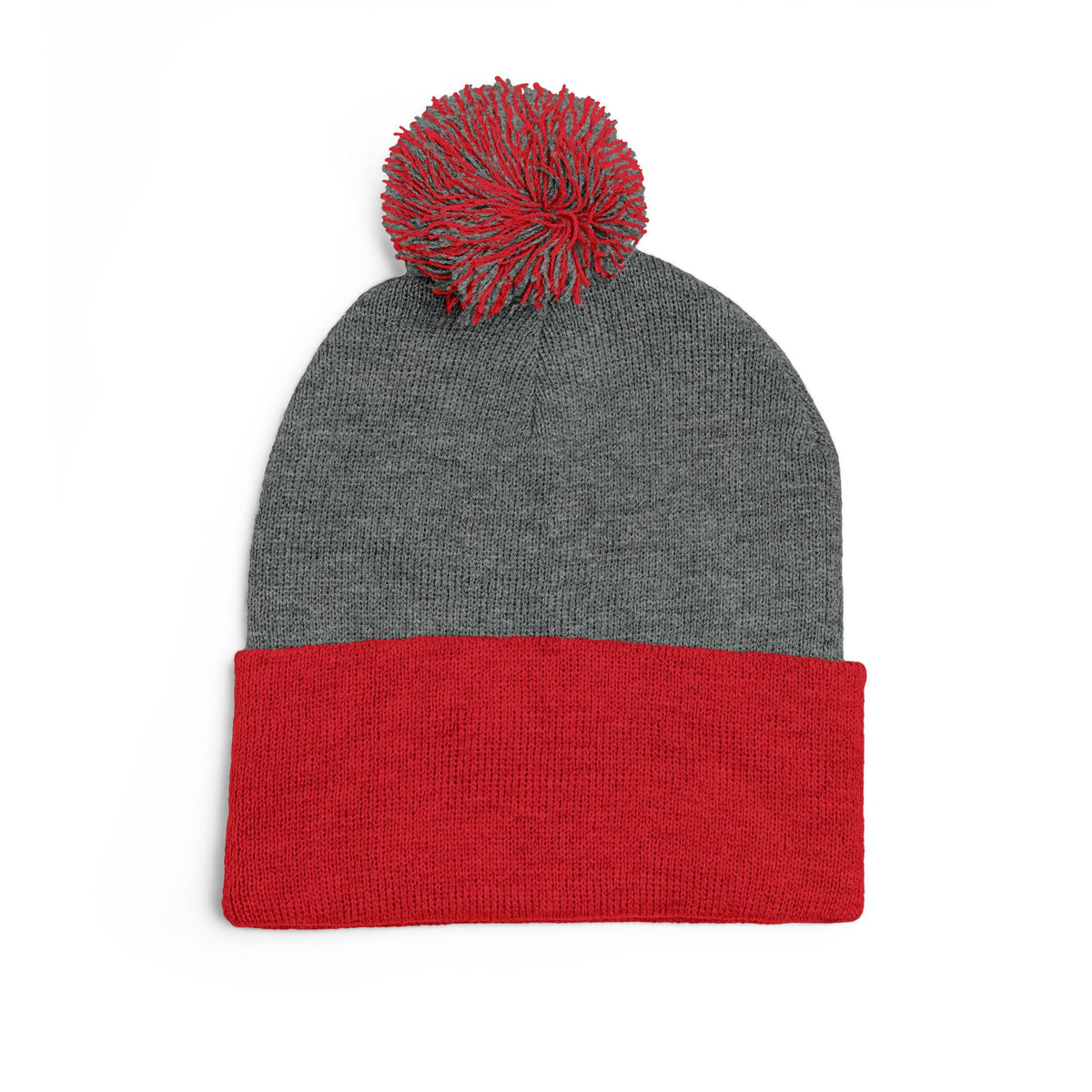 W. Know Nothing Black Pom-Pom Knit Cap (Embroidery)