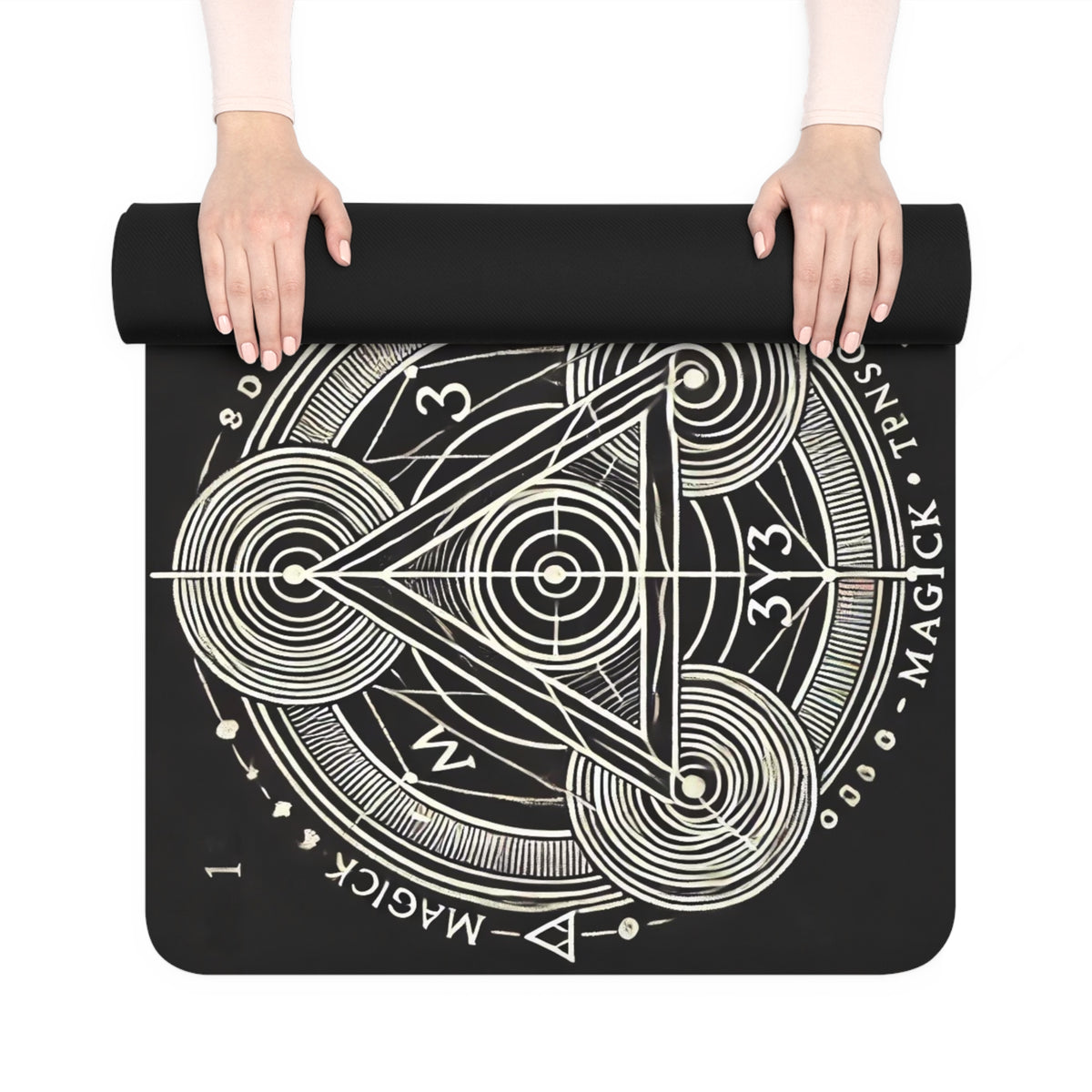 C. Magick Anarchist Goats Invisions Yoga Mat