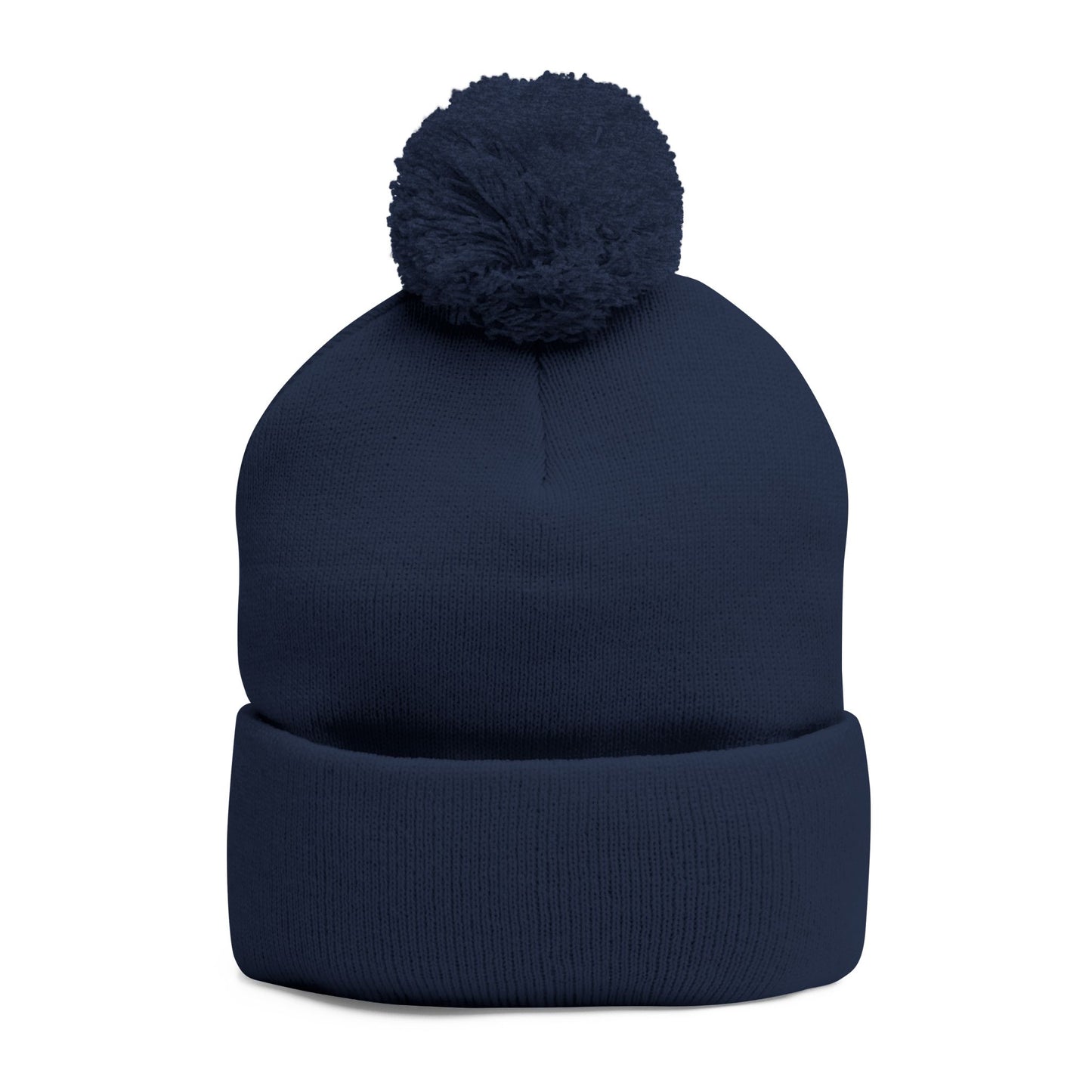 Y. Drip Drip White Pom-Pom Knit Cap (Embroidery)