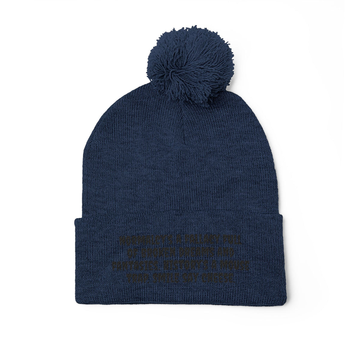 Z. Black Normalcy's a Fallacy Pom-Pom Knit Cap
