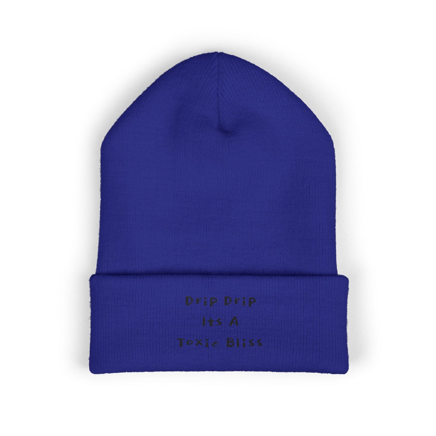 Z. Drip Drip Black Beanie (Embroidery)